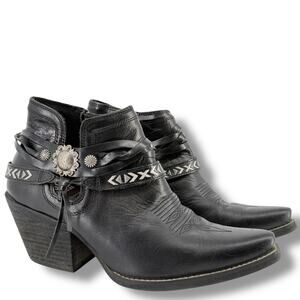 Durango Crush Western Ankle Bootie Boots Womens Size 9 Black